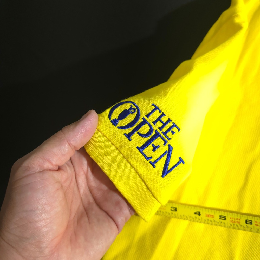 Polo Golf Ralph Lauren Polo Shirt Mens Large The Open Royal Troon Bright Yellow - Picture 7 of 11